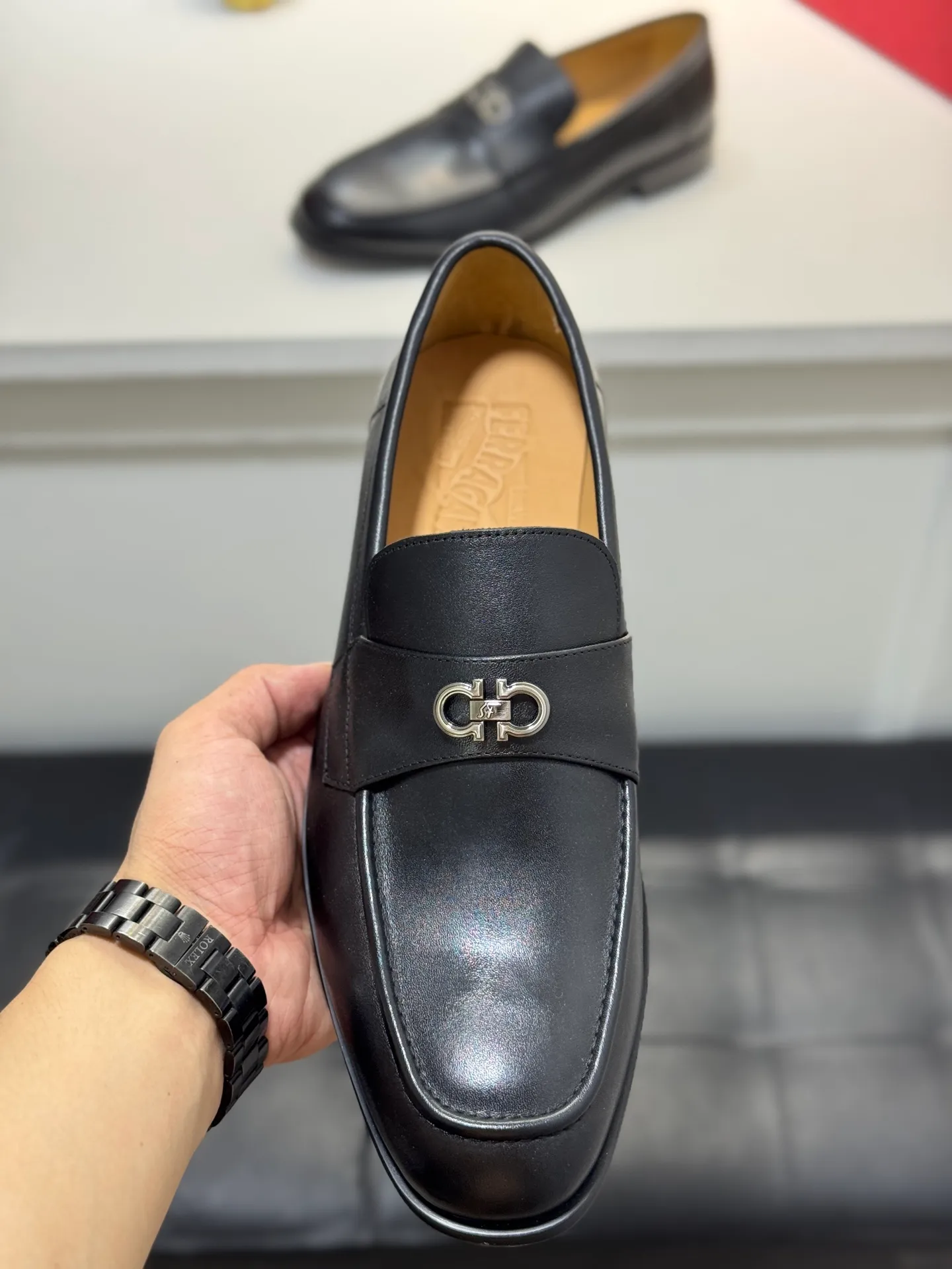 Men's men's shoes 💰480 [New style] 🐠🐠New Ferragamo [Ferragamo] top imported suit men's shoes 💯 Official website original copy, product materials: selected imported embossed calfskin + luxury hardware buckle accessories ~ imported water-dyed cow 🐂 leather lining. Strong three-dimensional visual effect, original combination outsole, multiple colors available😘 Size: 39-44 (customized at 45.46.47